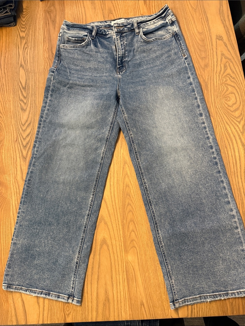Flying Monkey Women’s Relaxed Wide-Leg Jeans in Light Blue Wash